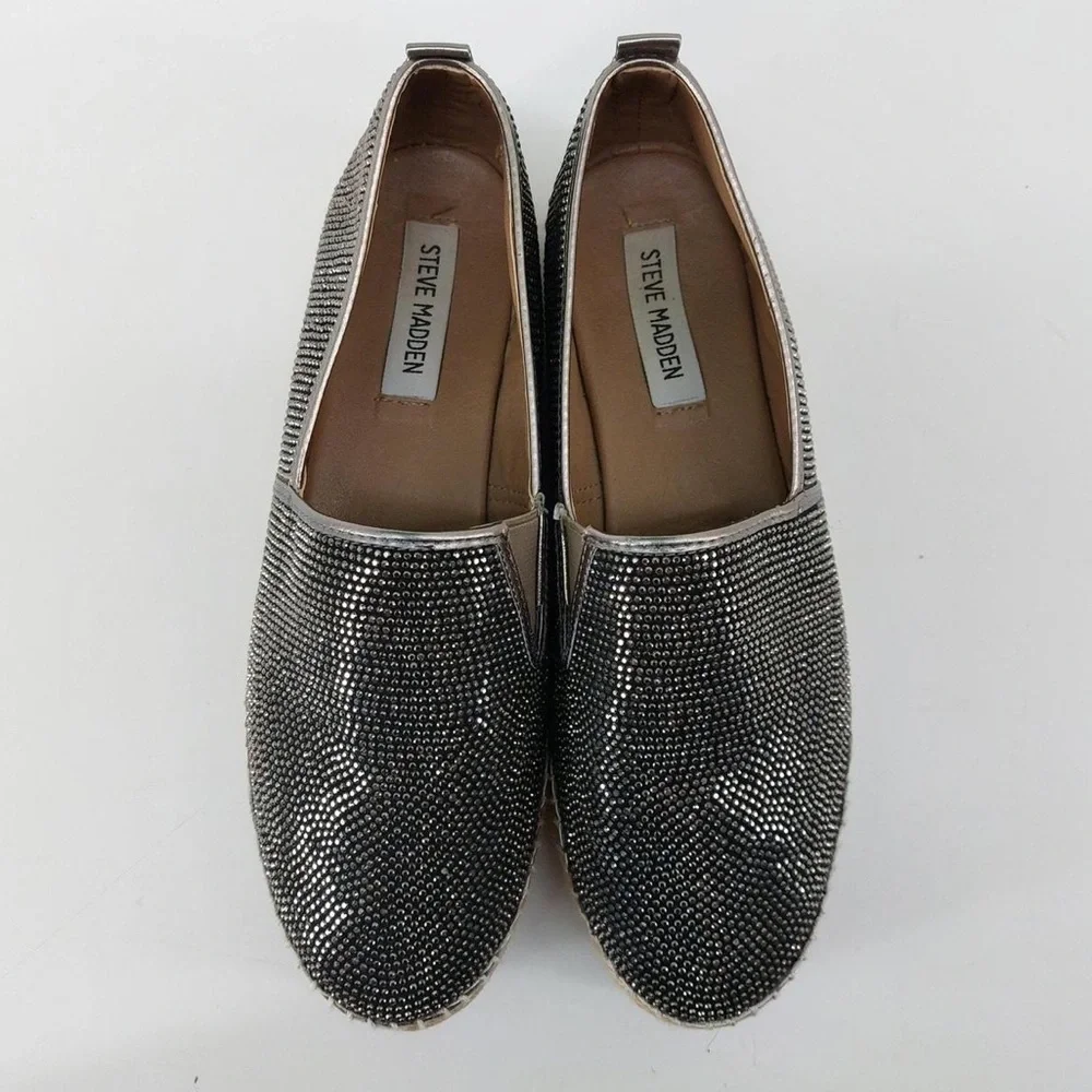 Steve Madden Chopur-R Rhinestone Espadrilles NWOT Size 10B